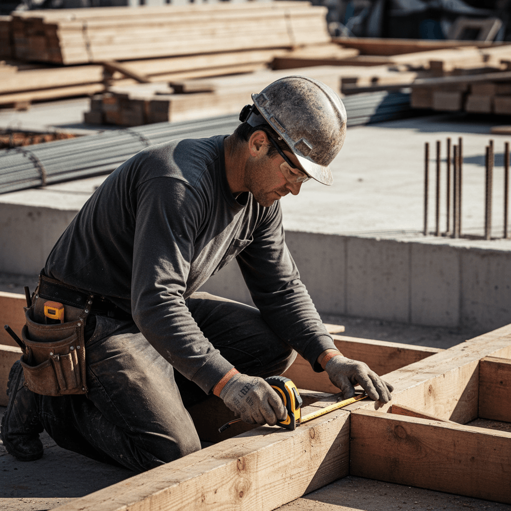 Skilled construction work on structural project
